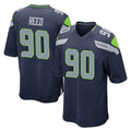 Kieara S.Seahawks #90 Jarran Reed Player Navy Home Game Stitched Jerseys