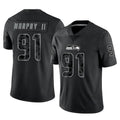 Kieara S.Seahawks #91 Byron Murphy II Player Black Limited Reflective Home Game Stitched Jerseys