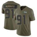 Kieara S.Seahawks #91 Byron Murphy II Player Olive 2025 Salute To Service Limited Home Game Stitched Jerseys