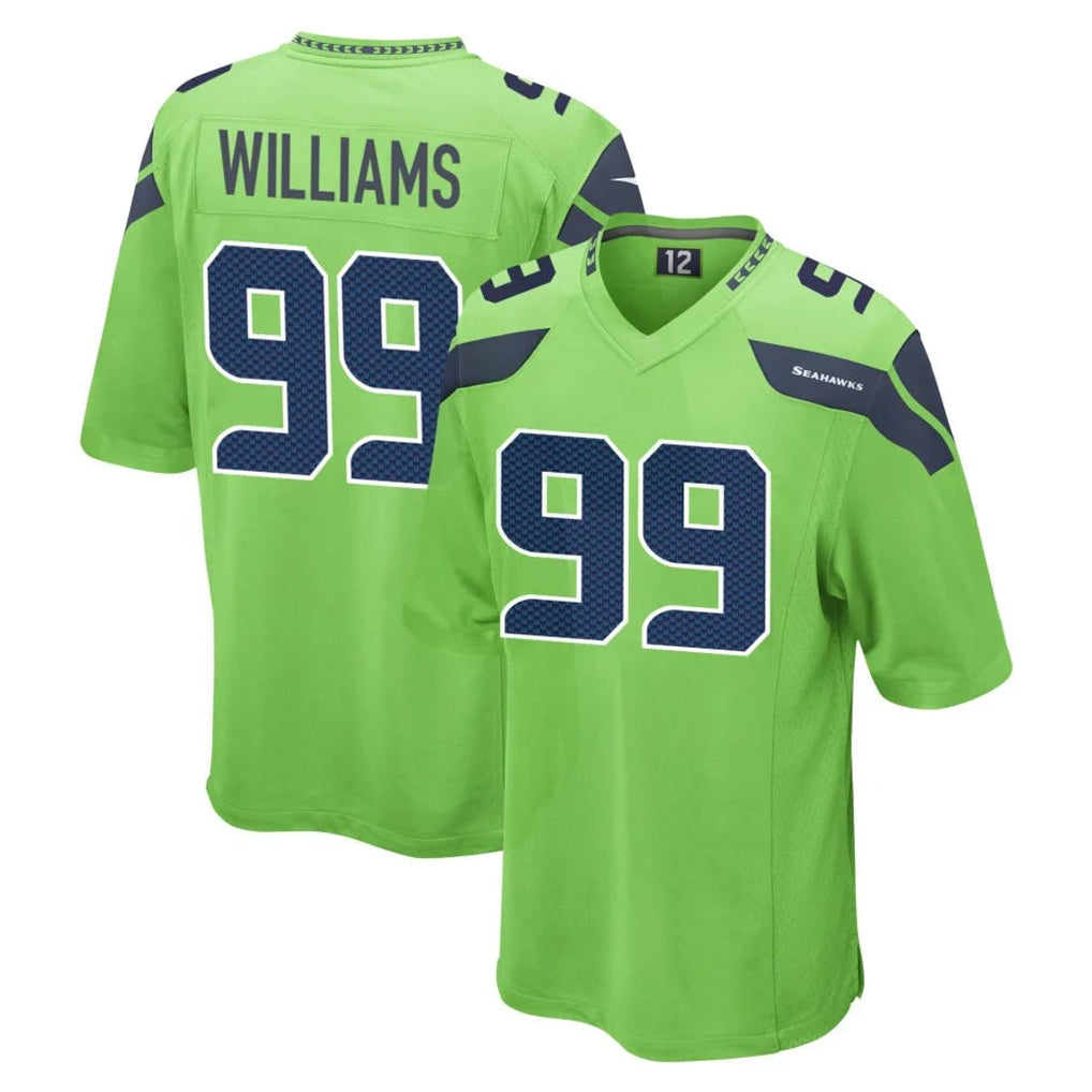 Kieara S.Seahawks #99 Leonard Williams Player Green Home Game Stitched Jerseys