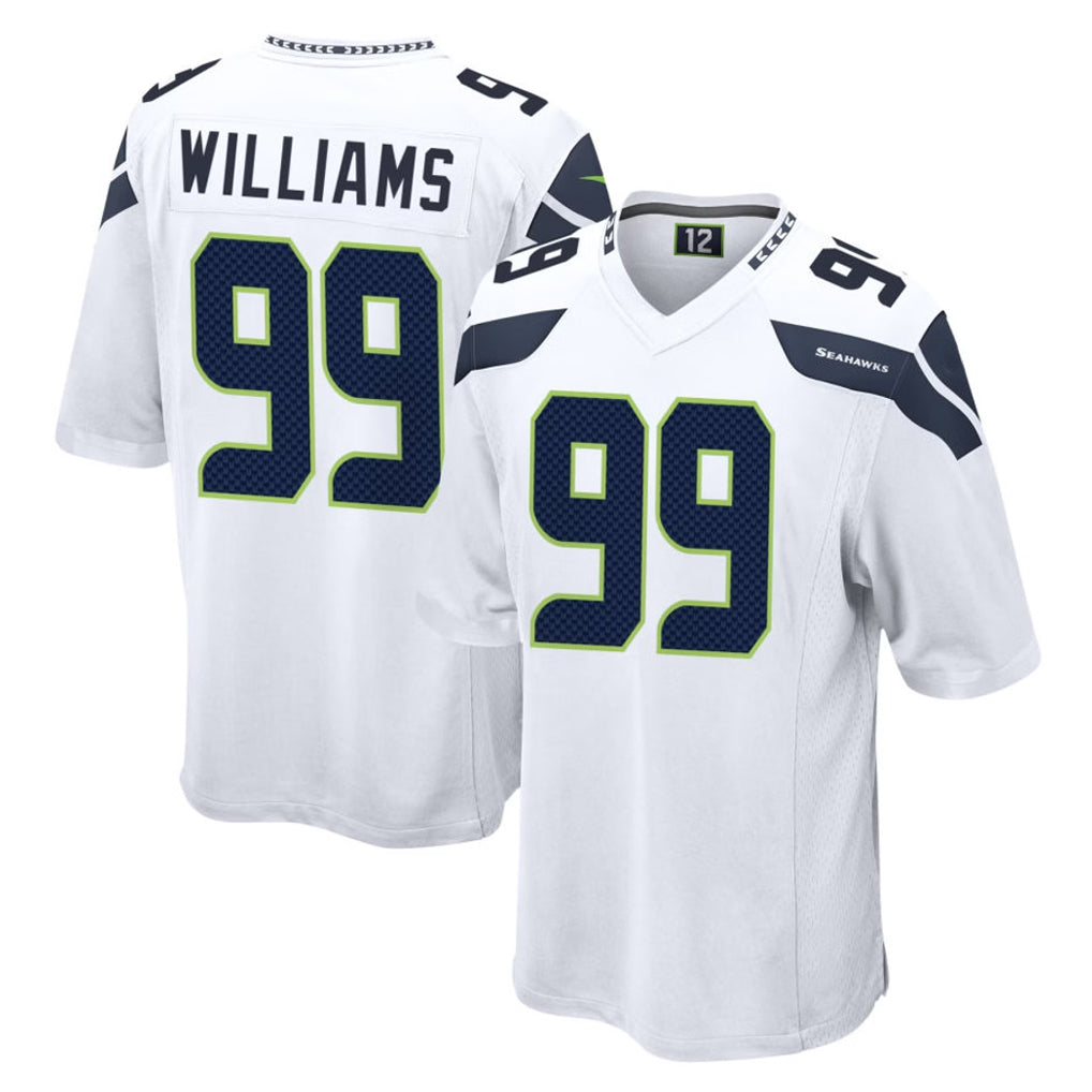 Kieara S.Seahawks #99 Leonard Williams Player White Home Game Stitched Jerseys