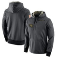 Kieara SF.49ers Anthracite Pullover Hoodies Home Game Blank Player Stitched Jerseys