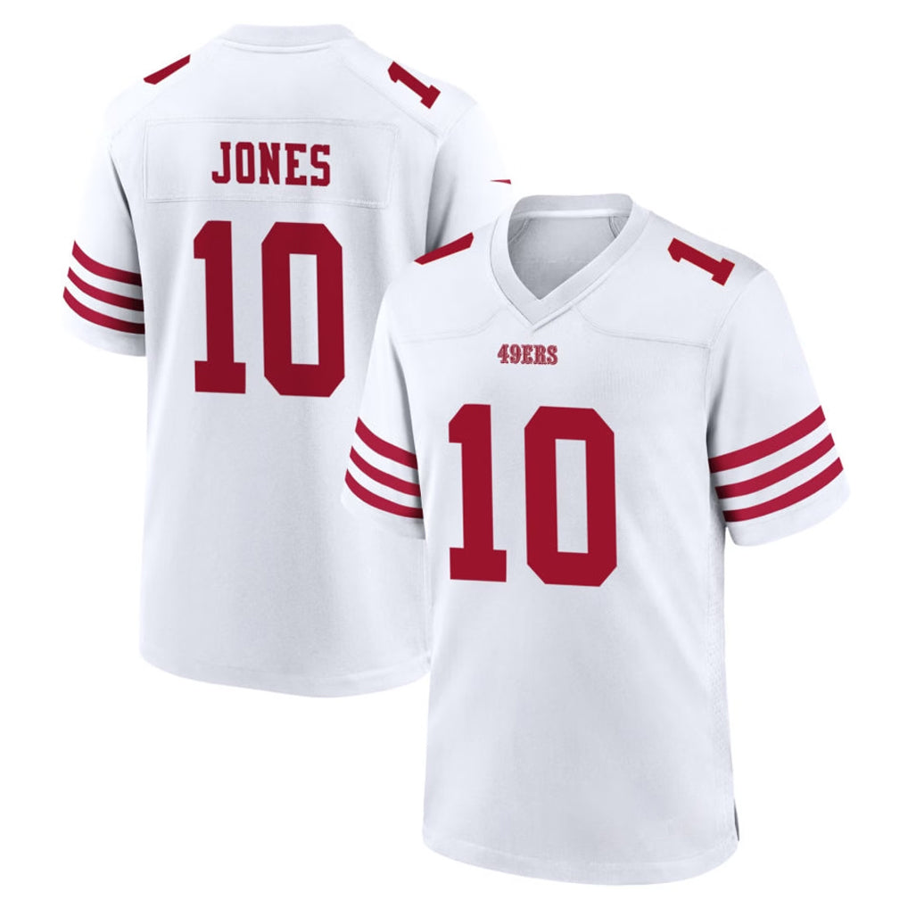 Kieara SF.49ers #10 Mac Jones Player White Game Home Stitched Jerseys