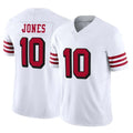 Kieara SF.49ers #10 Mac Jones Player White Limited Alternate Vapor F.U.S.E. Home Game Stitched Jerseys
