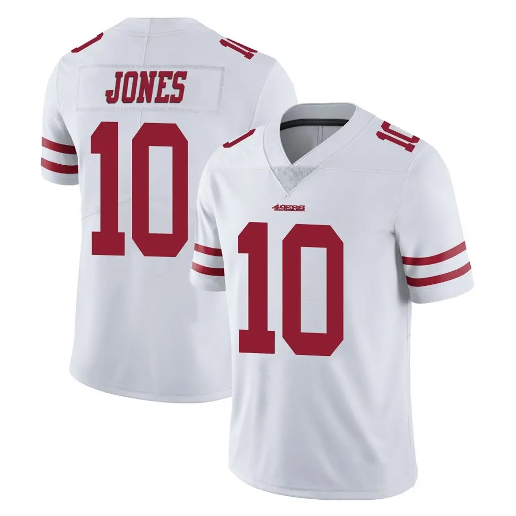 Kieara SF.49ers #10 Mac Jones Player White Limited Vapor Untouchable Home Game Stitched Jerseys