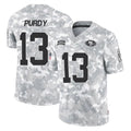 Kieara SF.49ers #13 Brock Purdy Player Arctic Camo Limited Salute To Service Home Game Stitched Jerseys