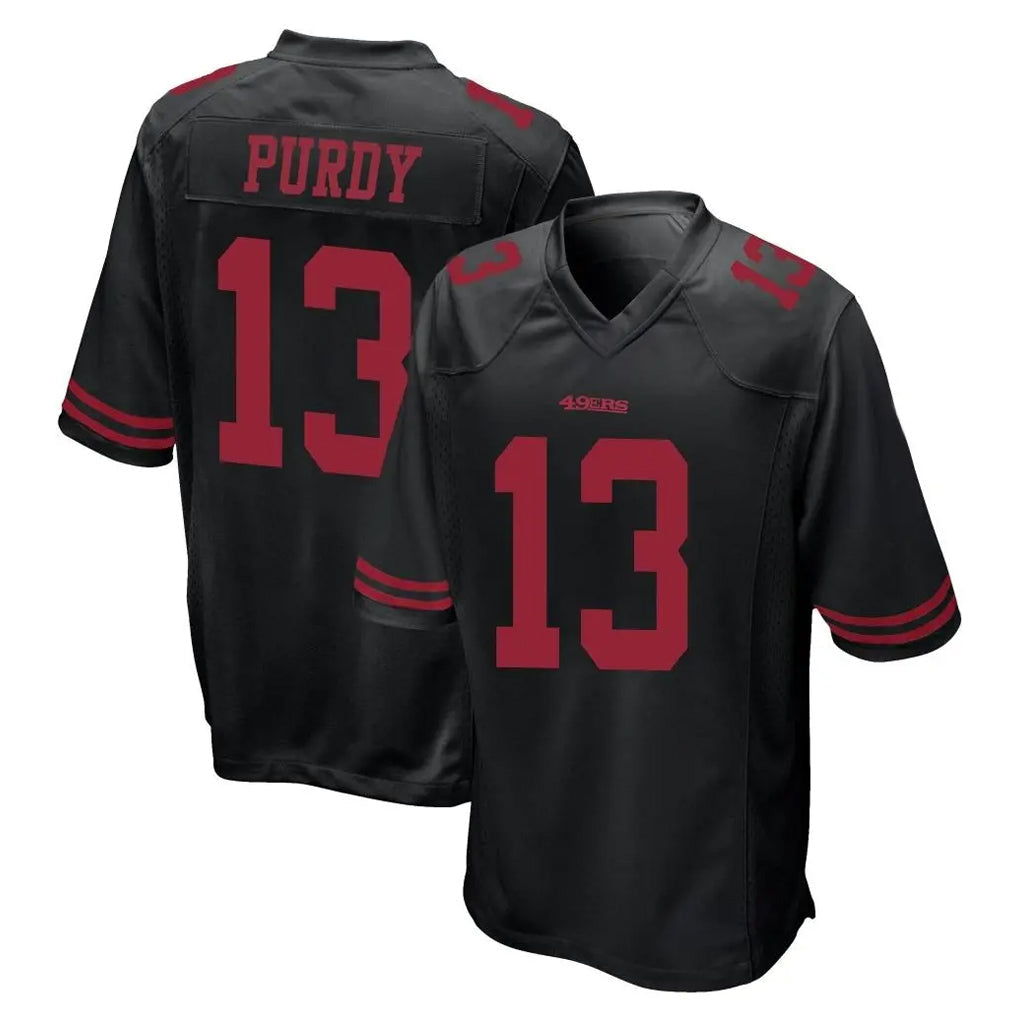Kieara SF.49ers #13 Brock Purdy Player Black Alternate Home Game Stitched Jerseys