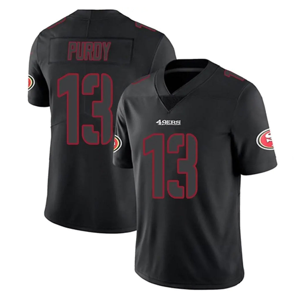Kieara SF.49ers #13 Brock Purdy Player Black Impact Limited Home Game Stitched Jerseys