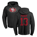 Kieara SF.49ers #13 Brock Purdy Player Black LOGO Pullover Hoodies Home Game Stitched Jerseys