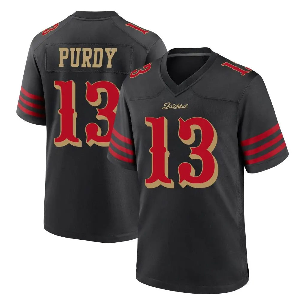 Kieara SF.49ers #13 Brock Purdy Player Black Rivalries Collection Home Game Stitched Jerseys