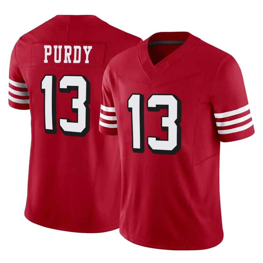 Kieara SF.49ers #13 Brock Purdy Player Red Limited Alternate Vapor F.U.S.E. Home Game Stitched Jerseys