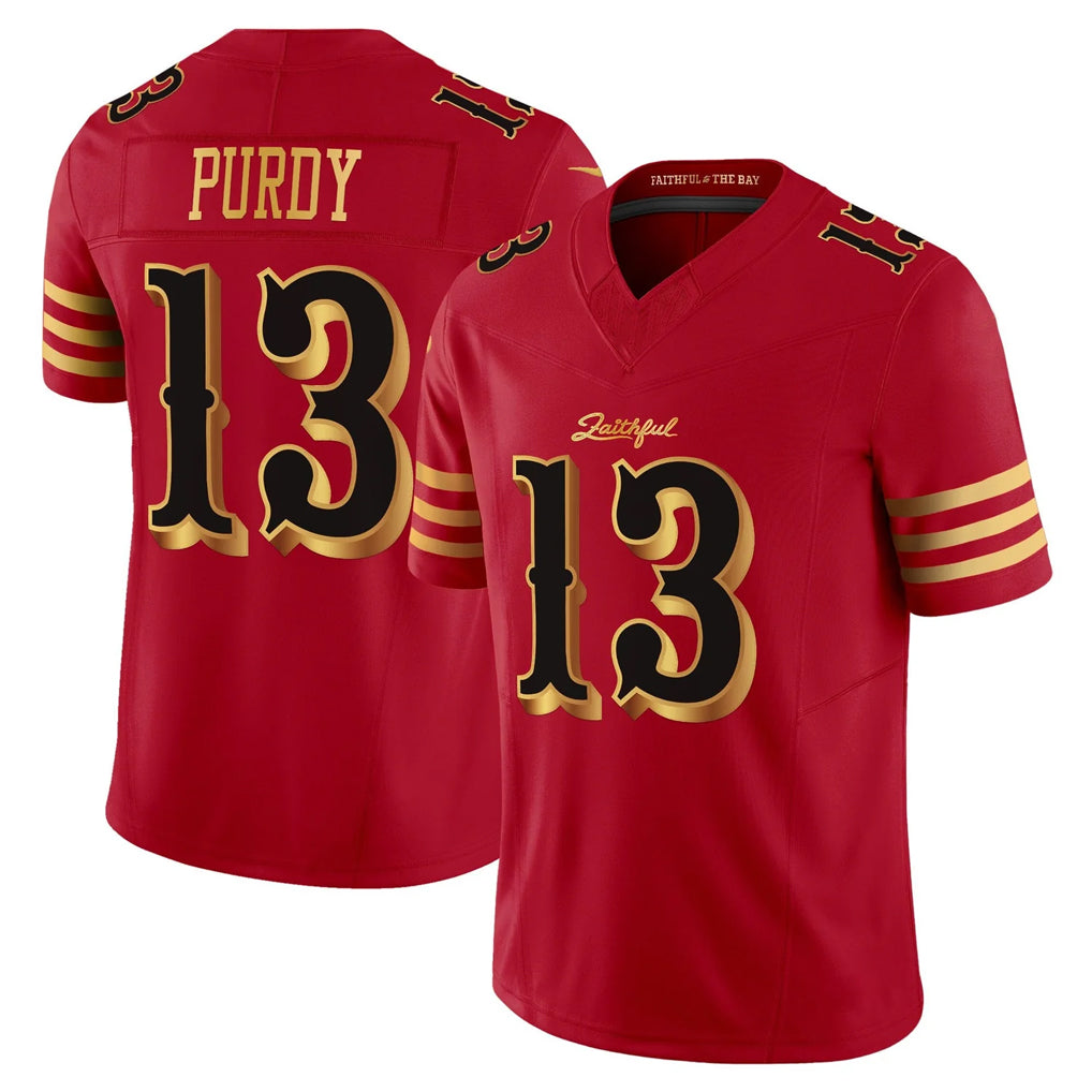 Kieara SF.49ers #13 Brock Purdy Player Red Rivalries Vapor Limited Home Game Stitched Jerseys
