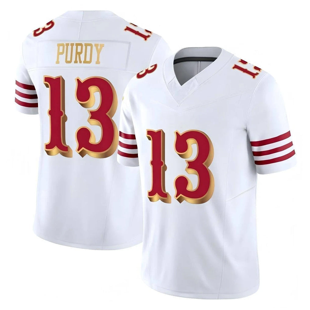 Kieara SF.49ers #13 Brock Purdy Player White 2025 Rivalries Collection Game Limited Stitched Jerseys