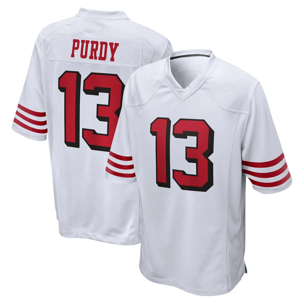 Kieara SF.49ers #13 Brock Purdy Player White Limited Alternate Home Game Stitched Jerseys