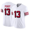 Kieara SF.49ers #13 Brock Purdy Player White Limited Alternate Vapor F.U.S.E. Home Game Stitched Jerseys