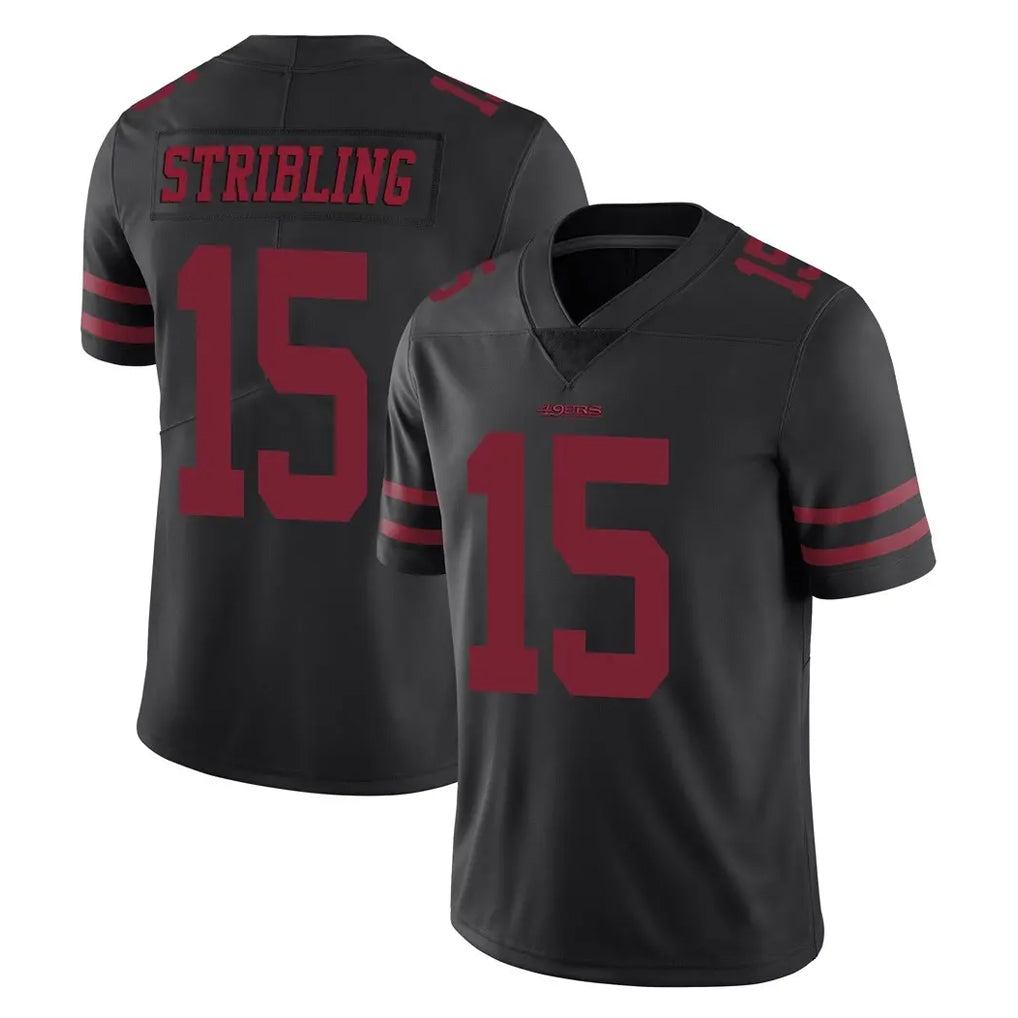 Kieara SF.49ers #15 De'Zhaun Stribling Player Black Alternate Limited Vapor Untouchable Home Game Stitched Jerseys
