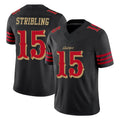 Kieara SF.49ers #15 De'Zhaun Stribling Player Black Limited Rivalries Collection Home Game Stitched Jerseys