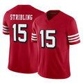 Kieara SF.49ers #15 De'Zhaun Stribling Player Red Limited Alternate Vapor F.U.S.E. Home Game Stitched Jerseys