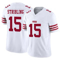 Kieara SF.49ers #15 De'Zhaun Stribling Player White Limited Vapor F.U.S.E. Home Game Stitched Jerseys