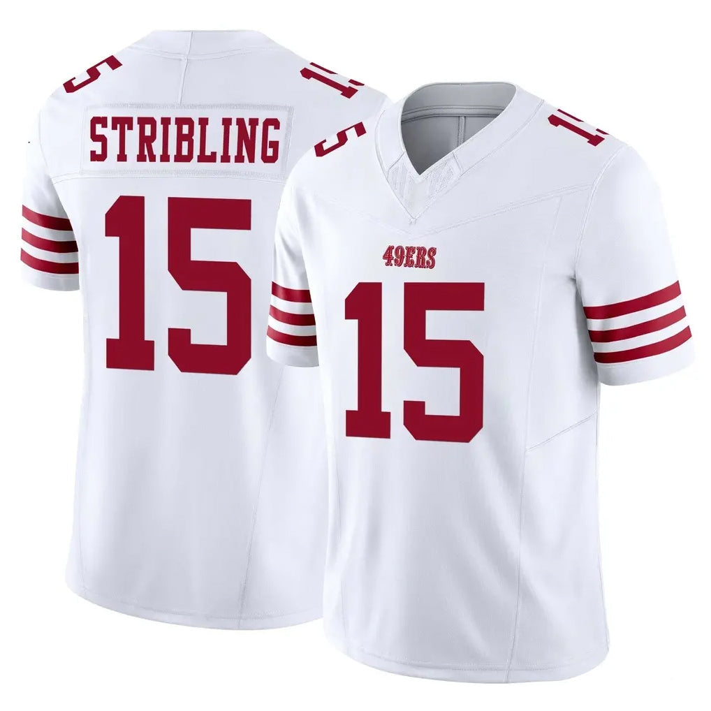 Kieara SF.49ers #15 De'Zhaun Stribling Player White Limited Vapor F.U.S.E. Home Game Stitched Jerseys