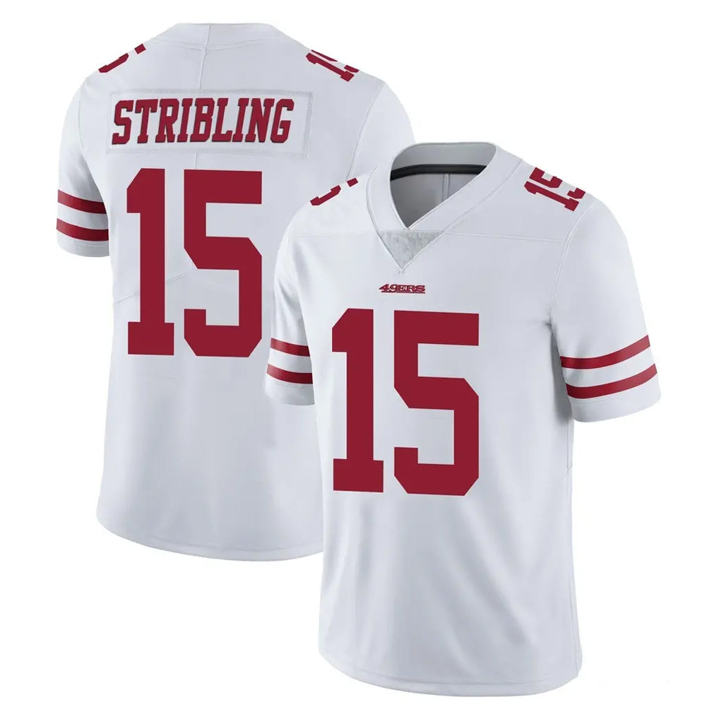 Kieara SF.49ers #15 De'Zhaun Stribling Player White Limited Vapor Untouchable Home Game Stitched Jerseys