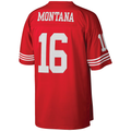Kieara SF.49ers #16 Joe Montana Mitchell & Ness Scarlet Big & Tall 1990 Retired Player Replica Jersey