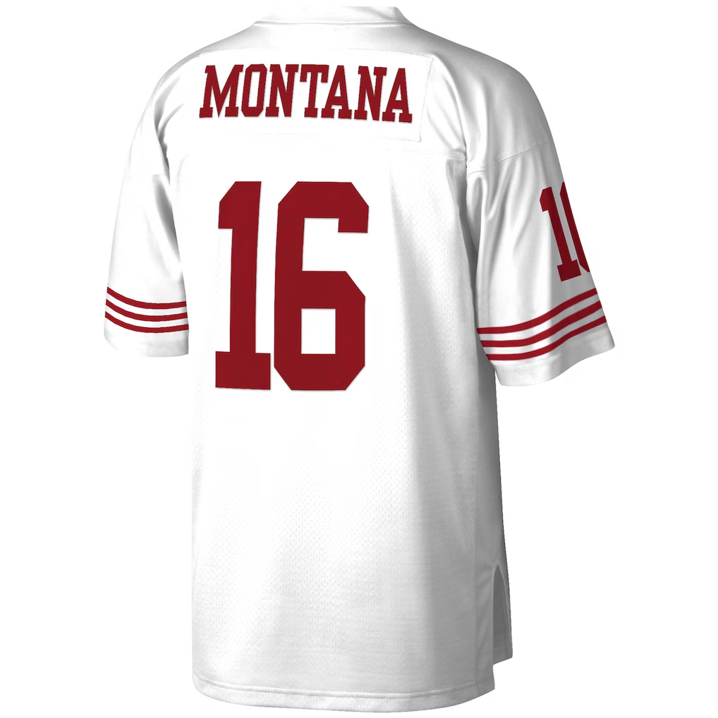 Kieara SF.49ers #16 Joe Montana Mitchell & Ness White 1990 Legacy Replica Stitched Jerseys