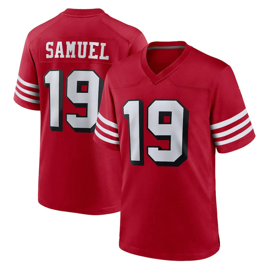Kieara SF.49ers #19 Deebo Samuel Sr. Player Red Limited Alternate Home Game Stitched Jerseys