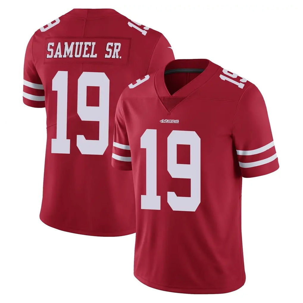 Kieara SF.49ers #19 Deebo Samuel Sr. Player Red Limited Vapor Untouchable Home Game Stitched Jerseys