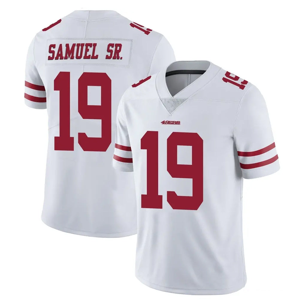 Kieara SF.49ers #19 Deebo Samuel Sr. Player White Limited Vapor Untouchable Home Game Stitched Jerseys