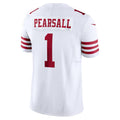 Kieara SF.49ers #1 Ricky Pearsall Player White Vapor F.U.S.E. Limited Stitched Jerseys
