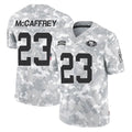 Kieara SF.49ers #23 Christian McCaffrey Player Arctic Camo Limited Salute To Service Home Game Stitched Jerseys