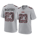 Kieara SF.49ers #23 Christian McCaffrey Player Gray Atmosphere Fashion Home Game Stitched Jerseys