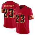Kieara SF.49ers #23 Christian McCaffrey Player Red Rivalries Vapor Limited Home Game Stitched Jerseys
