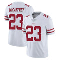 Kieara SF.49ers #23 Christian McCaffrey Player White Limited Vapor Untouchable Home Game Stitched Jerseys
