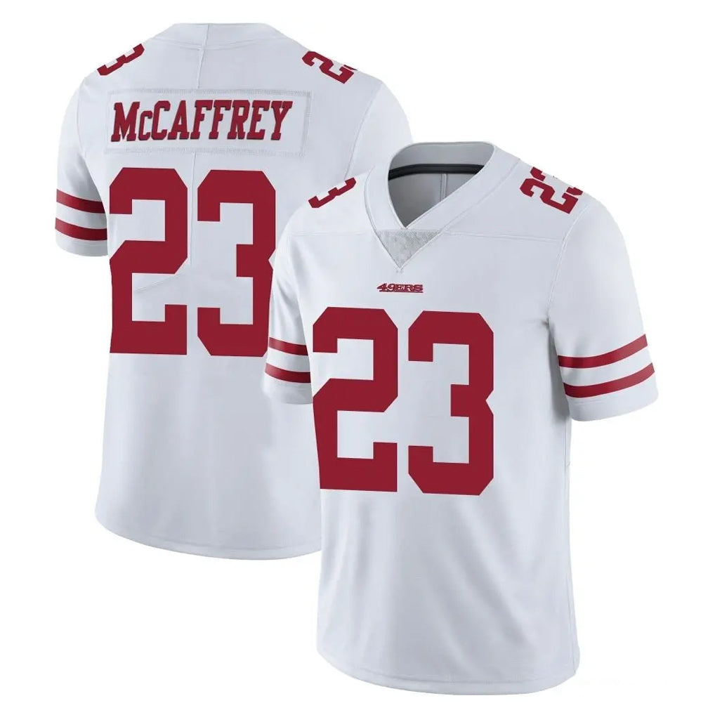 Kieara SF.49ers #23 Christian McCaffrey Player White Limited Vapor Untouchable Home Game Stitched Jerseys