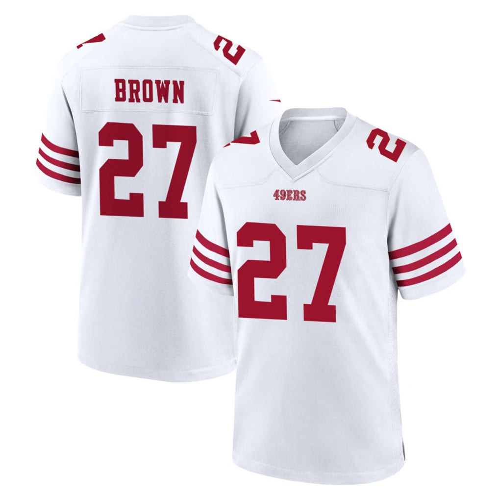 Kieara SF.49ers #27 Ji'Ayir Brown Player White Game Home Stitched Jerseys