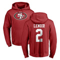 Kieara SF.49ers #2 Deommodore Lenoir Player Red LOGO Pullover Hoodies Home Game Stitched Jerseys