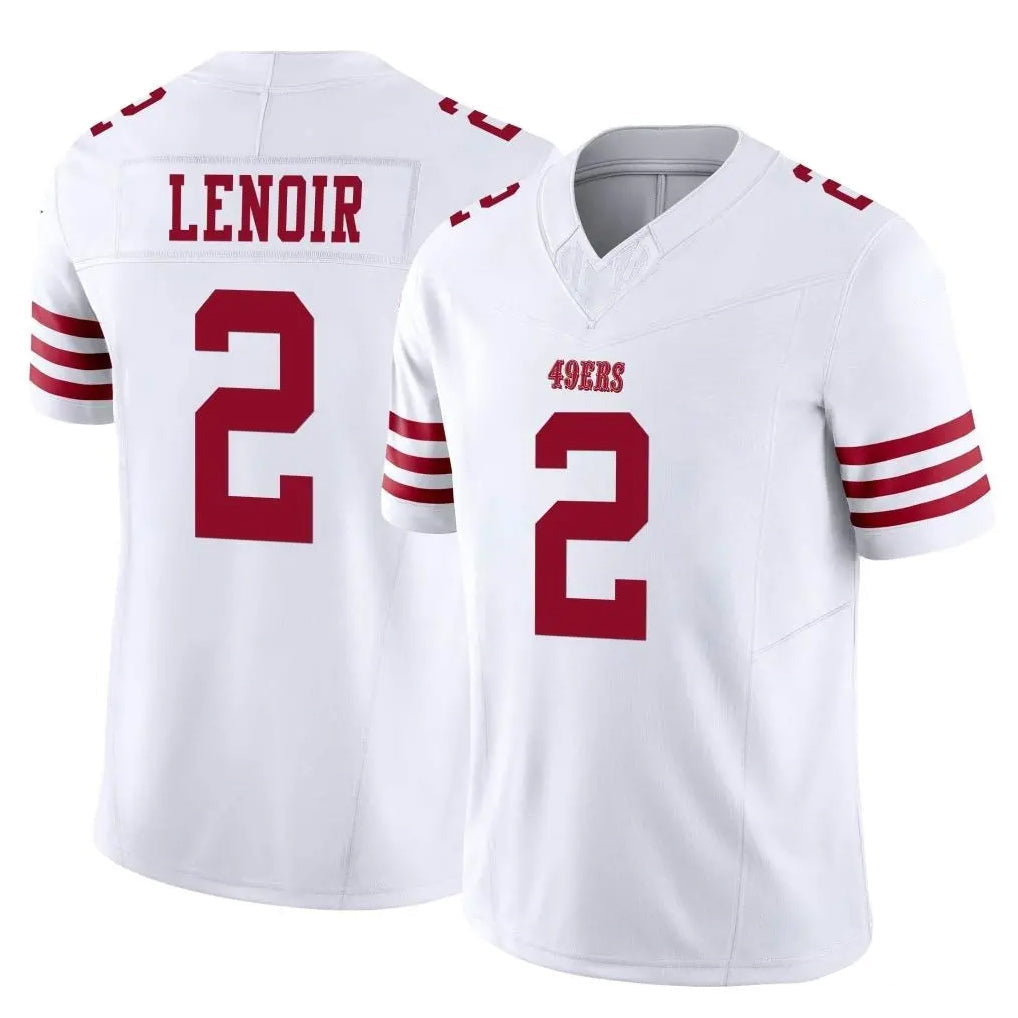 Kieara SF.49ers #2 Deommodore Lenoir Player White Limited Vapor F.U.S.E. Home Game Stitched Jerseys