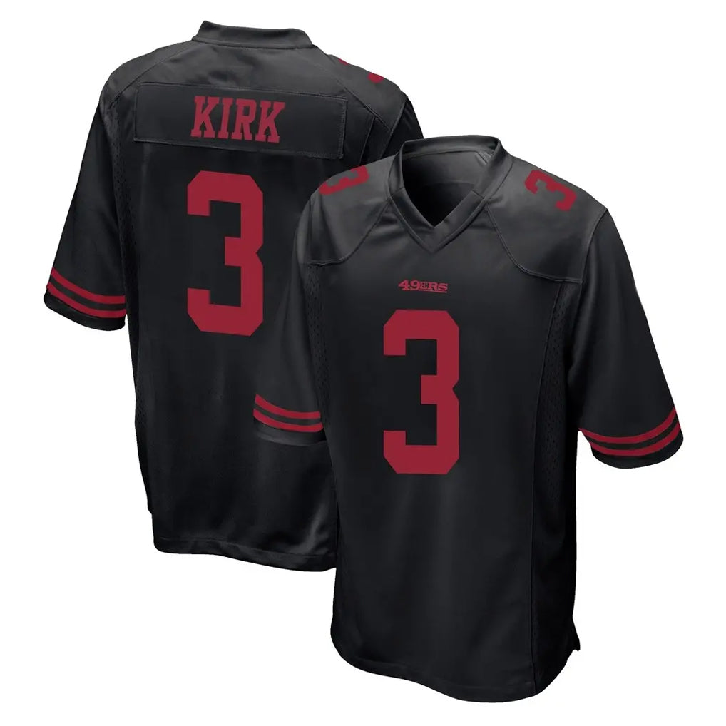 Kieara SF.49ers #3 Christian Kirk Player Black Alternate Home Game Stitched Jerseys