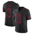 Kieara SF.49ers #3 Christian Kirk Player Black Alternate Limited Vapor Untouchable Home Game Stitched Jerseys