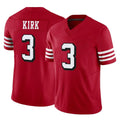 Kieara SF.49ers #3 Christian Kirk Player Red Limited Alternate Vapor F.U.S.E. Home Game Stitched Jerseys
