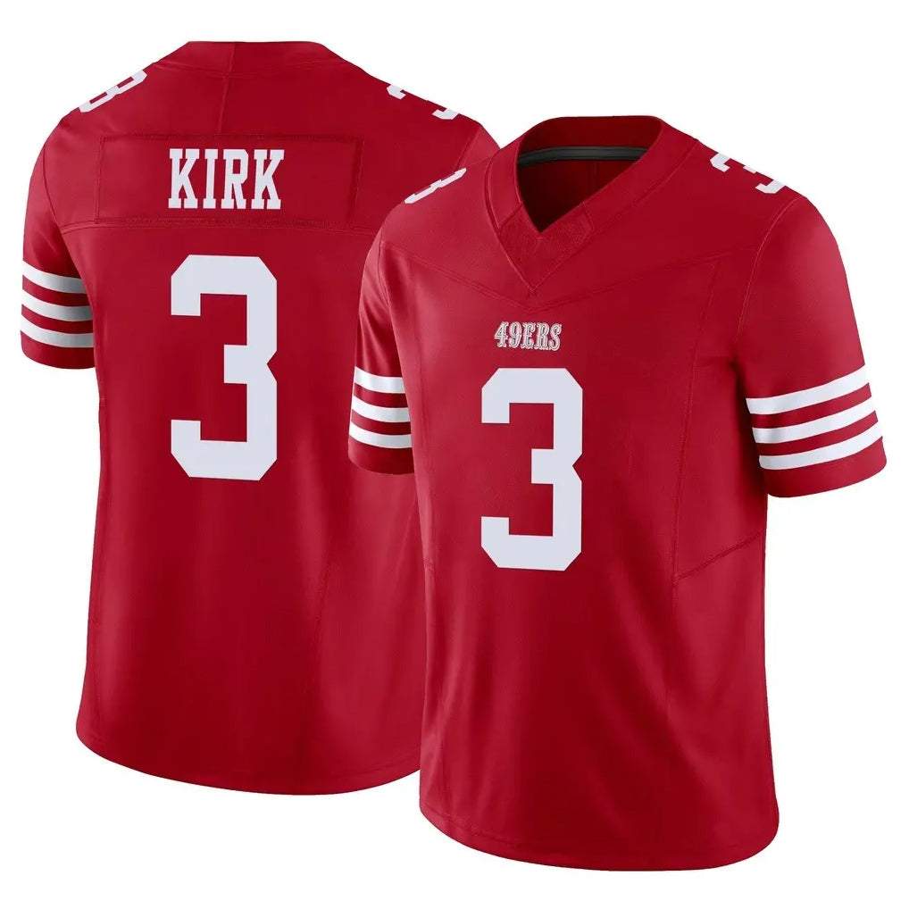 Kieara SF.49ers #3 Christian Kirk Player Red Limited Vapor F.U.S.E. Home Game Stitched Jerseys