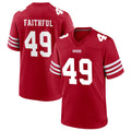 Kieara SF.49ers #49 The Faithful Player Scarlet Home Game Football Jerseys