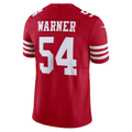 Kieara SF.49ers #54 Fred Warner Scarlet Vapor F.U.S.E. Limited Stitched Jerseys
