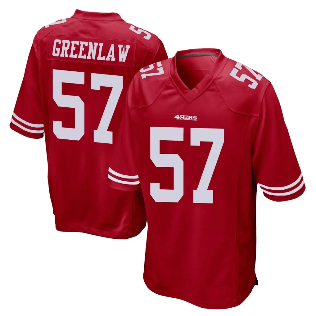 Kieara SF.49ers #57 Dre Greenlaw Player Red Home Game Stitched Jerseys