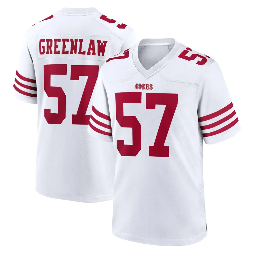 Kieara SF.49ers #57 Dre Greenlaw Player White Game Home Stitched Jerseys