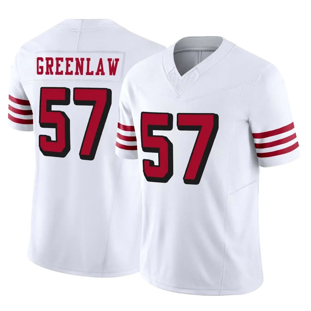 Kieara SF.49ers #57 Dre Greenlaw Player White Limited Alternate Vapor F.U.S.E. Home Game Stitched Jerseys
