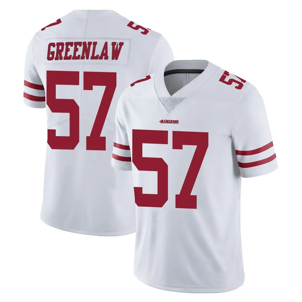 Kieara SF.49ers #57 Dre Greenlaw Player White Limited Vapor Untouchable Home Game Stitched Jerseys