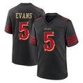 Kieara SF.49ers #5 Mike Evans Player Black Rivalries Collection Home Game Stitched Jerseys